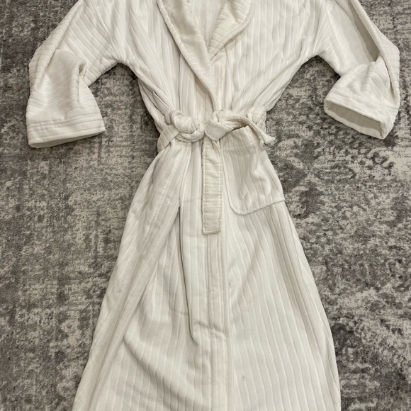 FRETTE Women’s White Cotton Luxury Bathrobe XL Imported - Picture 3 of 11
